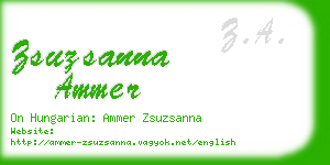 zsuzsanna ammer business card